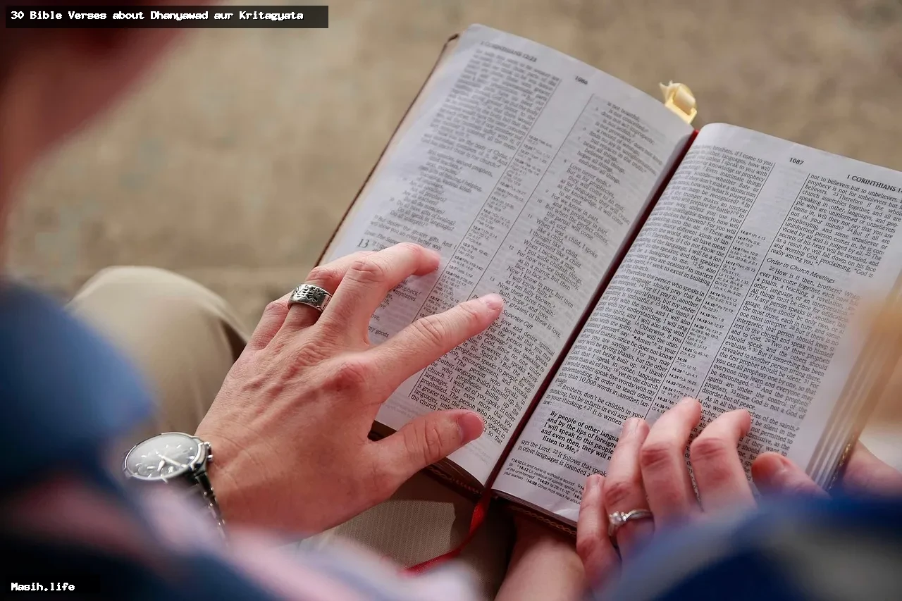 30 bible verses about dhanyawad aur kritagyata