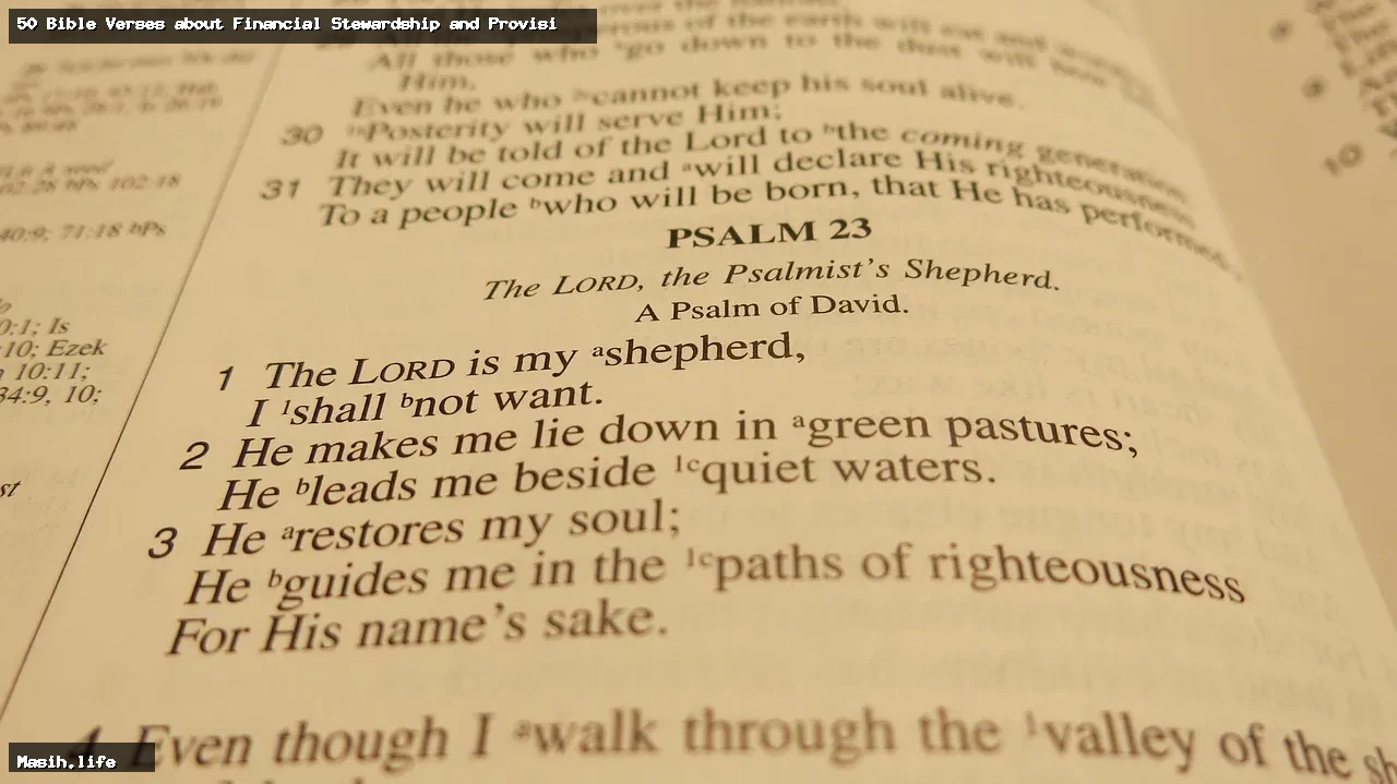 50 bible verses about financial stewardship and provision
